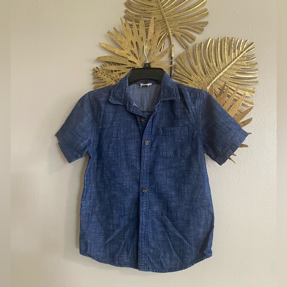 Cat & Jack Navy Casual Button Down Shirt